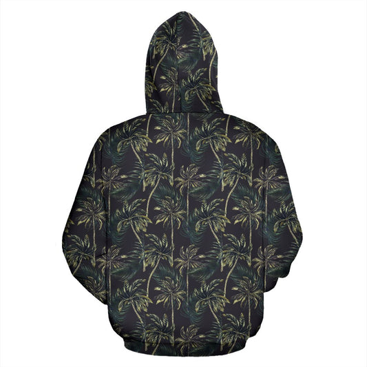 Palm Tree Background Design Print Pullover Hoodie