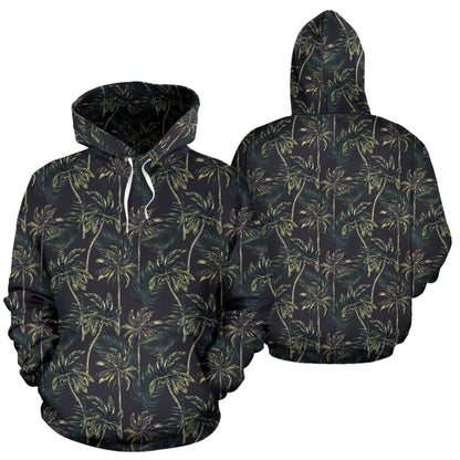 Palm Tree Background Design Print Pullover Hoodie
