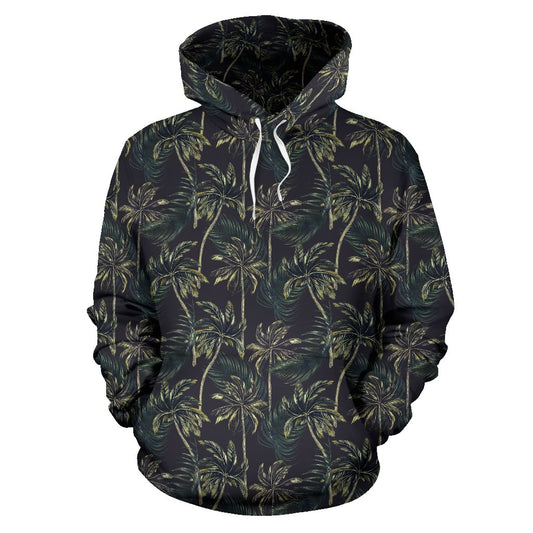 Palm Tree Background Design Print Pullover Hoodie