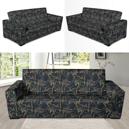 Palm Tree Background Design Print Sofa Slipcover-JTAMIGO.COM