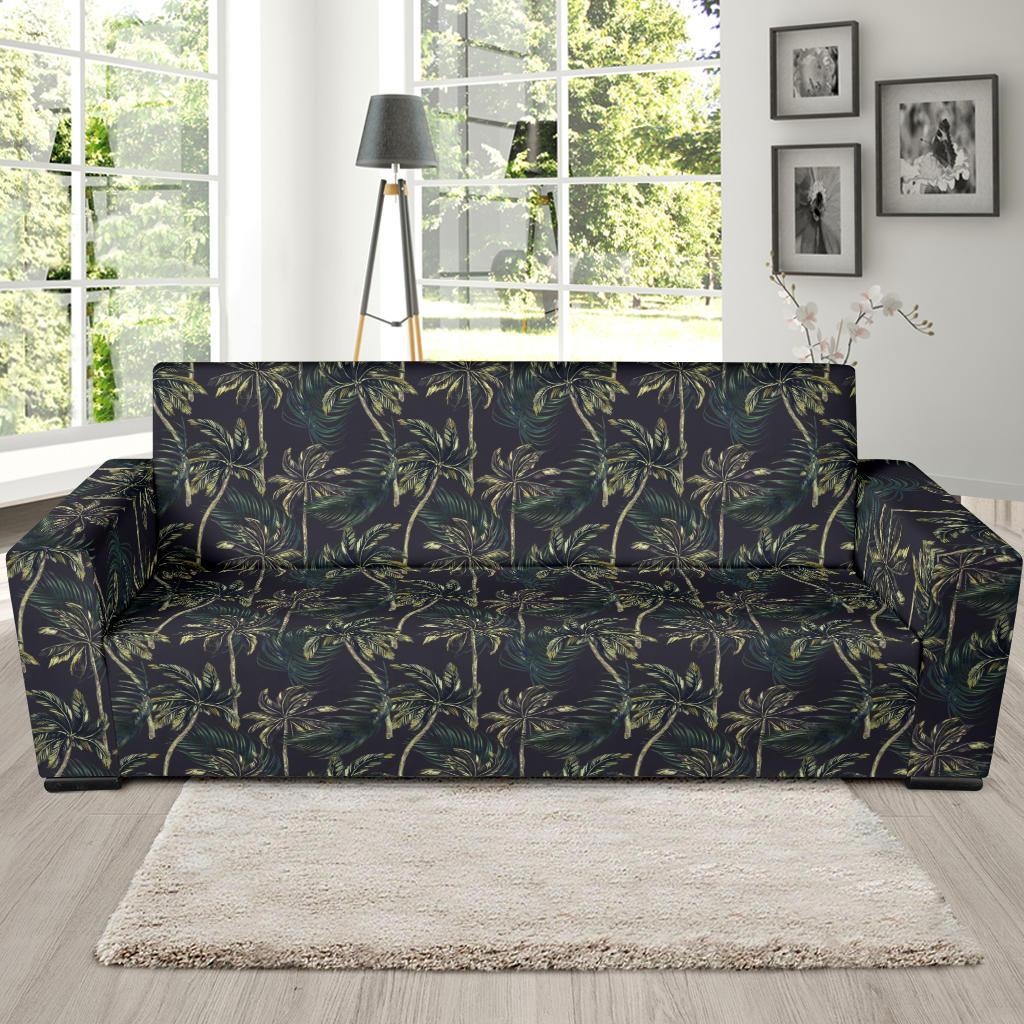 Palm Tree Background Design Print Sofa Slipcover-JTAMIGO.COM