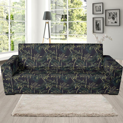 Palm Tree Background Design Print Sofa Slipcover-JTAMIGO.COM
