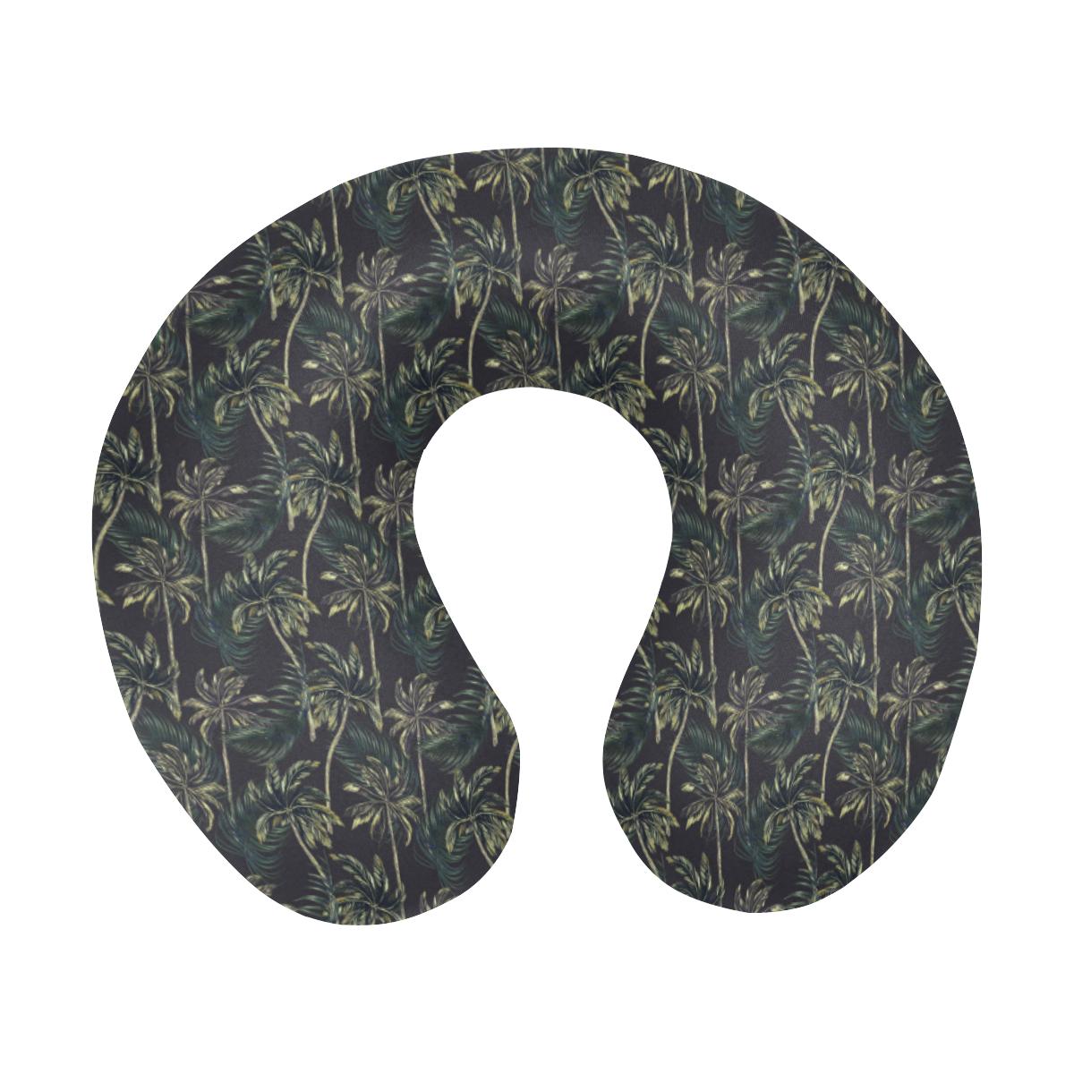 Palm Tree Background Design Print U-Shaped Travel Neck Pillow-JTAMIGO.COM