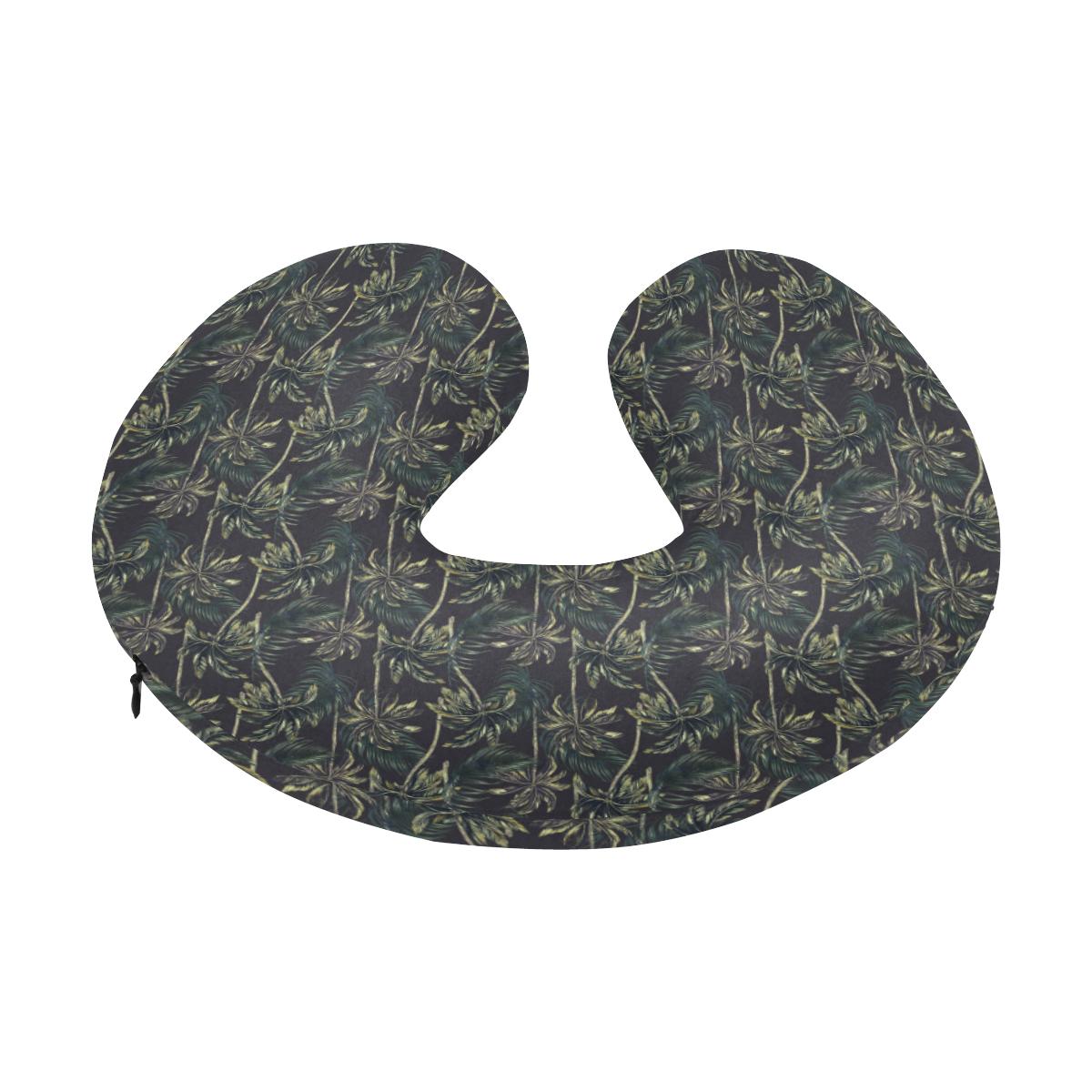 Palm Tree Background Design Print U-Shaped Travel Neck Pillow-JTAMIGO.COM