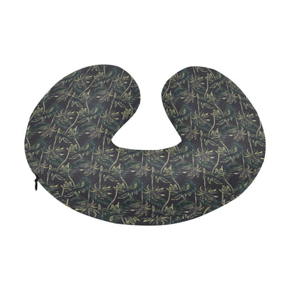 Palm Tree Background Design Print U-Shaped Travel Neck Pillow-JTAMIGO.COM