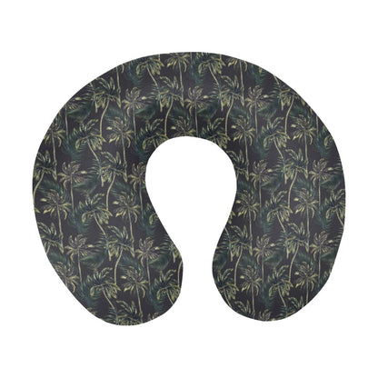 Palm Tree Background Design Print U-Shaped Travel Neck Pillow-JTAMIGO.COM