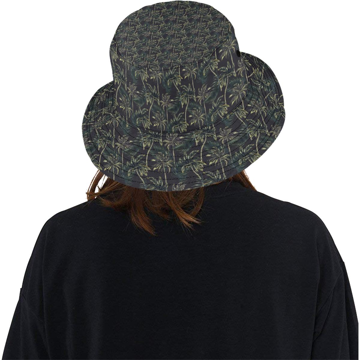 Palm Tree Background Design Print Unisex Bucket Hat