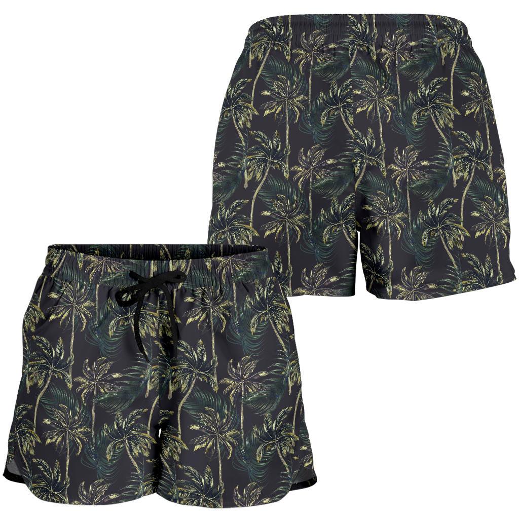 Palm Tree Background Design Print Women Shorts-JTAMIGO.COM