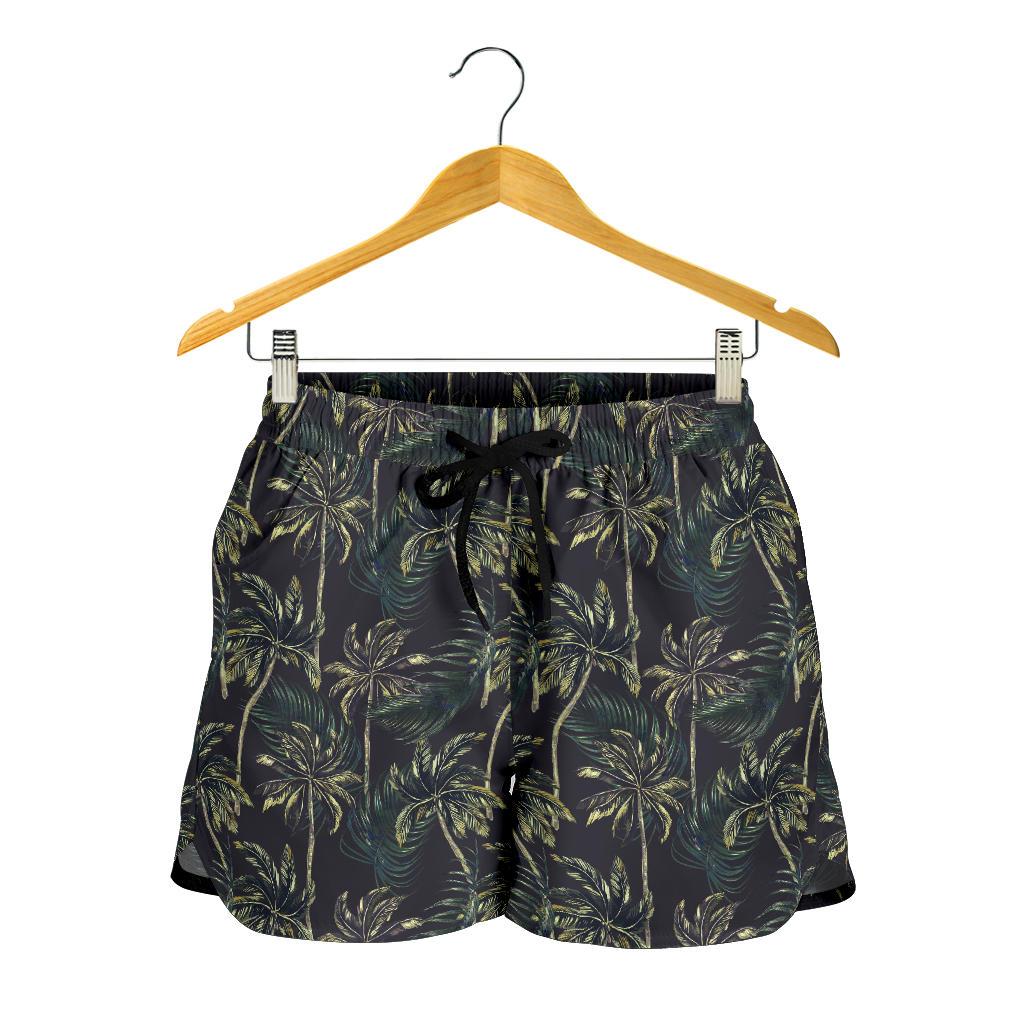 Palm Tree Background Design Print Women Shorts-JTAMIGO.COM