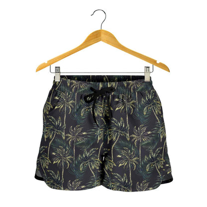 Palm Tree Background Design Print Women Shorts-JTAMIGO.COM