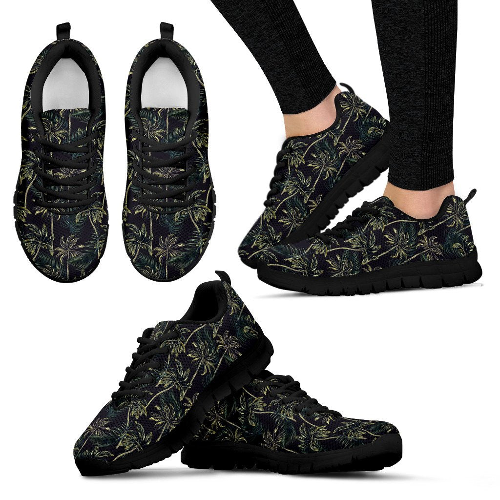 Palm Tree Background Design Print Women Sneakers Shoes