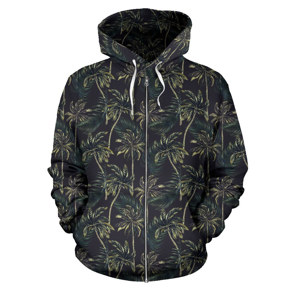 Palm Tree Background Design Print Zip Up Hoodie