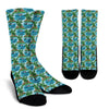 Palm Tree Hawaiian Themed Design Print Crew Socks