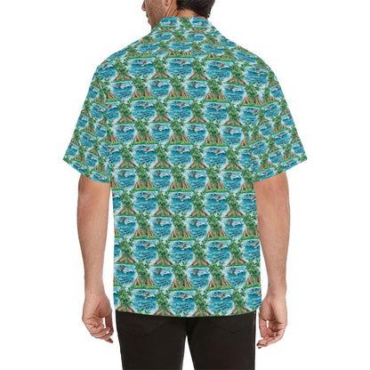Palm Tree Hawaiian Themed Design Print Men Aloha Hawaiian Shirt