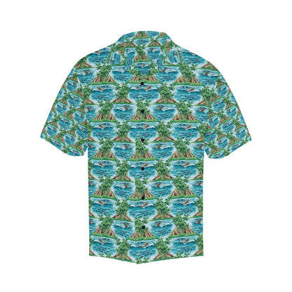 Palm Tree Hawaiian Themed Design Print Men Aloha Hawaiian Shirt