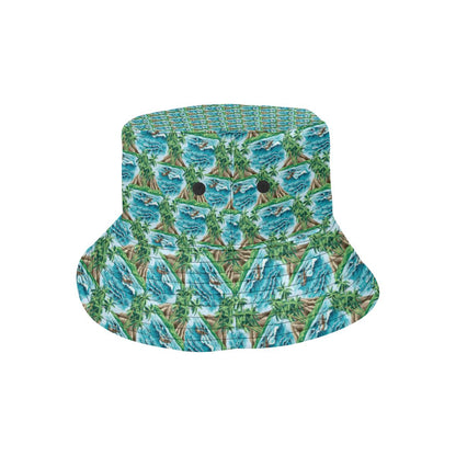 Palm Tree Hawaiian Themed Design Print Unisex Bucket Hat