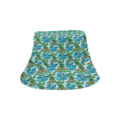 Palm Tree Hawaiian Themed Design Print Unisex Bucket Hat