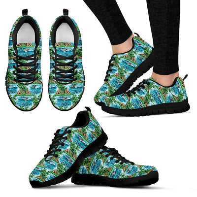 Palm Tree Hawaiian Themed Design Print Women Sneakers Shoes