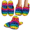 Palm Tree Rainbow Themed Print House Slippers