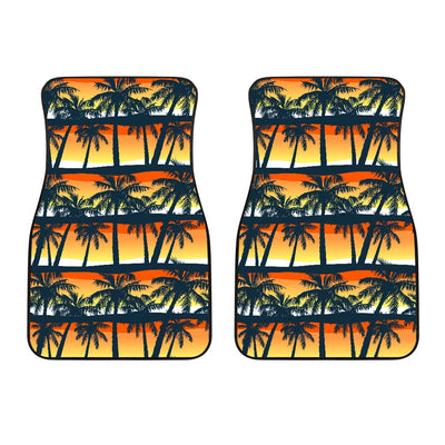 Palm Tree Sunset Design Print Car Floor Mats