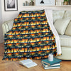 Palm Tree Sunset Design Print Fleece Blanket