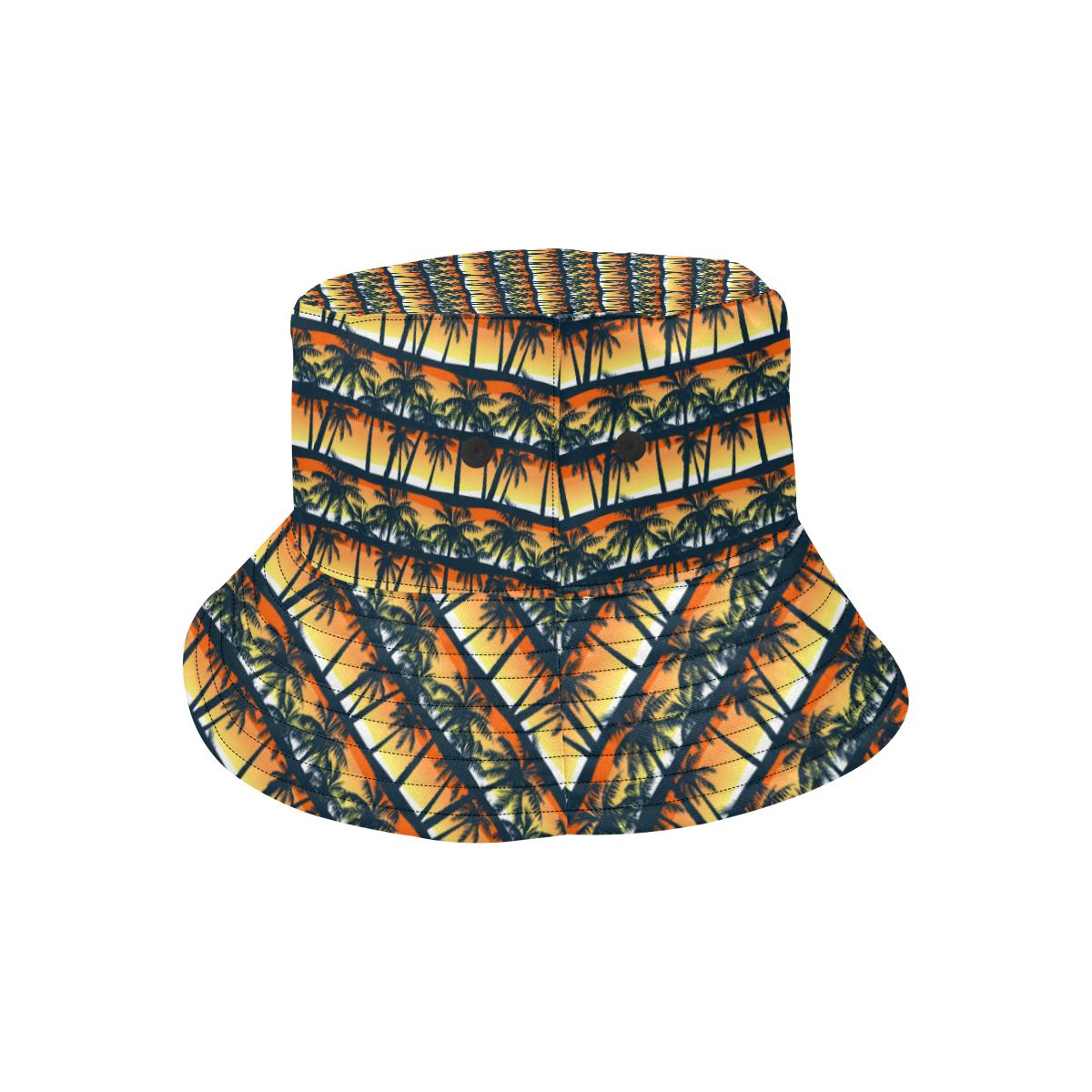 Palm Tree Sunset Design Print Unisex Bucket Hat