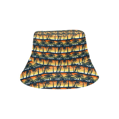 Palm Tree Sunset Design Print Unisex Bucket Hat