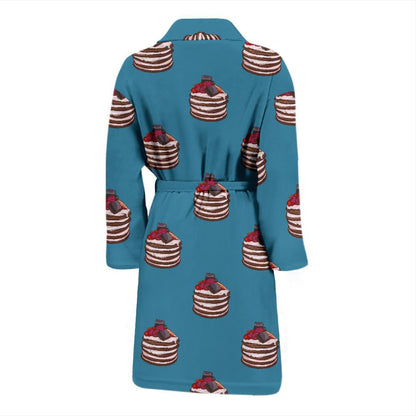 Pancake Pattern Print Design A03 Men Bathrobe-JORJUNE.COM