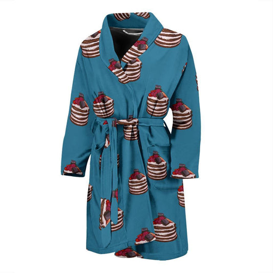 Pancake Pattern Print Design A03 Men Bathrobe-JORJUNE.COM