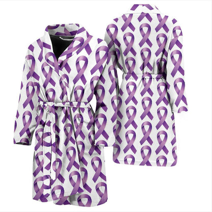 Pancreatic cancer Pattern Print Design A01 Men Bathrobe-JORJUNE.COM
