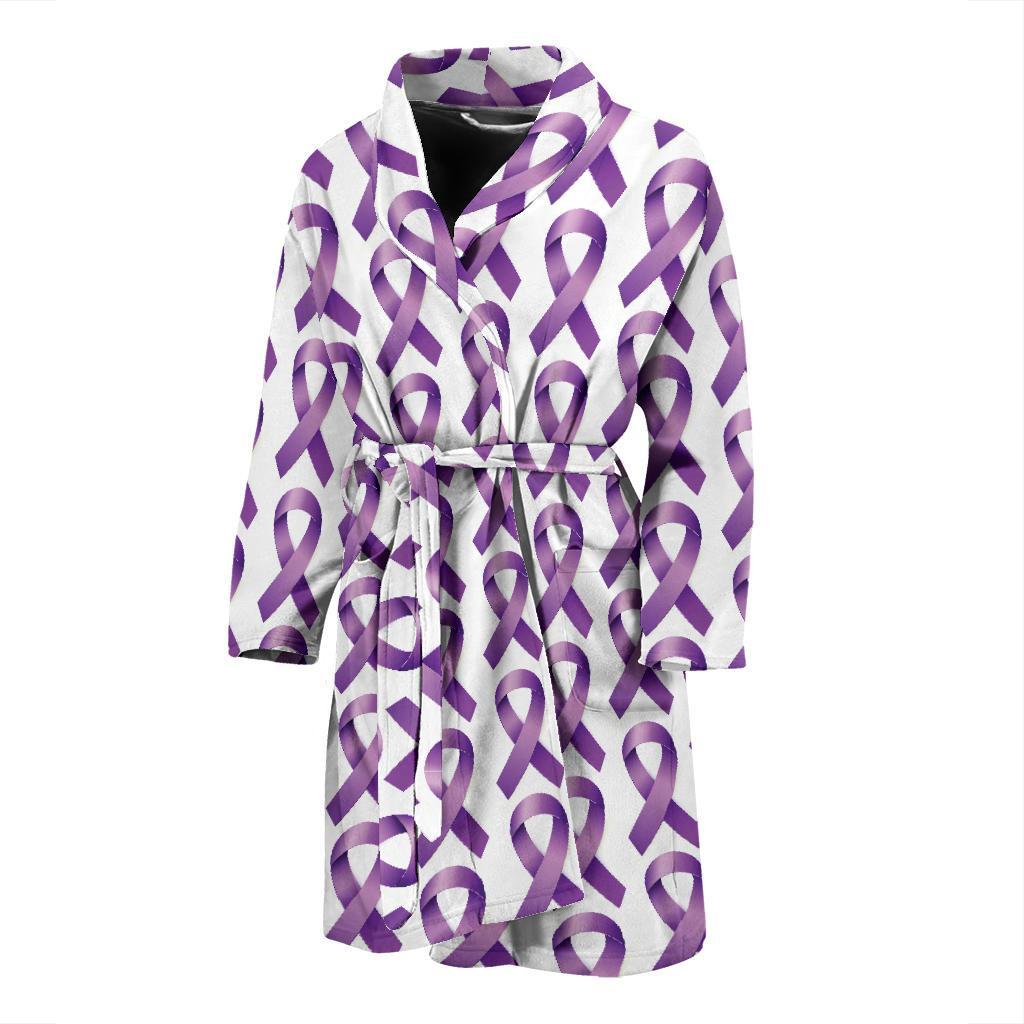 Pancreatic cancer Pattern Print Design A01 Men Bathrobe-JORJUNE.COM