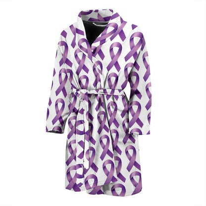 Pancreatic cancer Pattern Print Design A01 Men Bathrobe-JORJUNE.COM