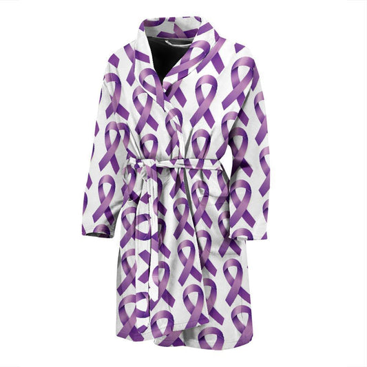 Pancreatic cancer Pattern Print Design A01 Men Bathrobe-JORJUNE.COM
