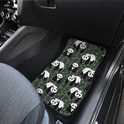 Panda Bear Bamboo Themed Print Car Floor Mats