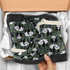 Panda Bear Bamboo Themed Print Faux Fur Leather Boots-JTAMIGO.COM