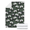 Panda Bear Bamboo Themed Print Fleece Blanket