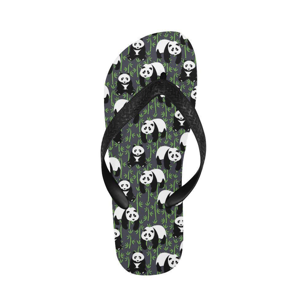 Panda Bear Bamboo Themed Print Flip Flops-JTAMIGO.COM