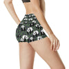 Panda Bear Bamboo Themed Print High Waisted Spandex Shorts-JTAMIGO.COM