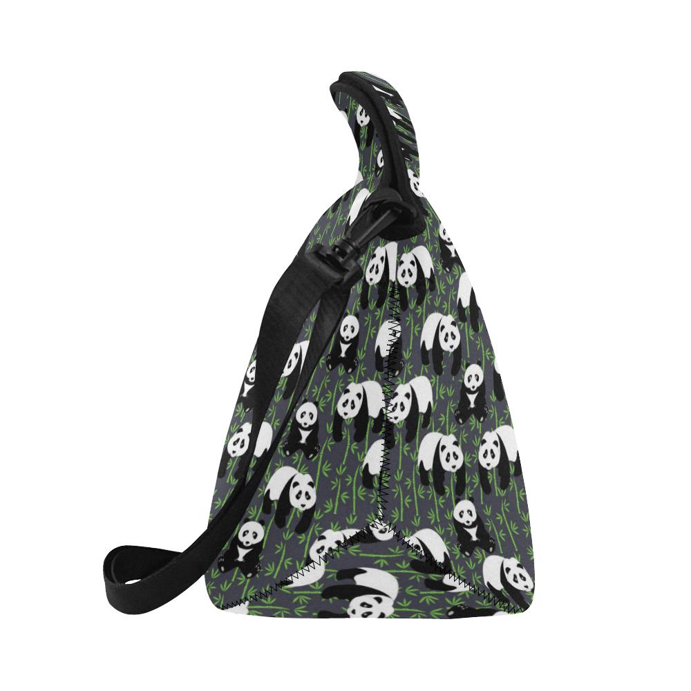 Panda Bear Bamboo Themed Print Neoprene Lunch Bag (Model 1669)(Large)-JTAMIGO.COM