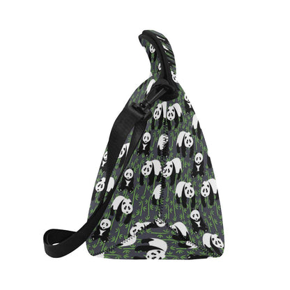 Panda Bear Bamboo Themed Print Neoprene Lunch Bag (Model 1669)(Large)-JTAMIGO.COM