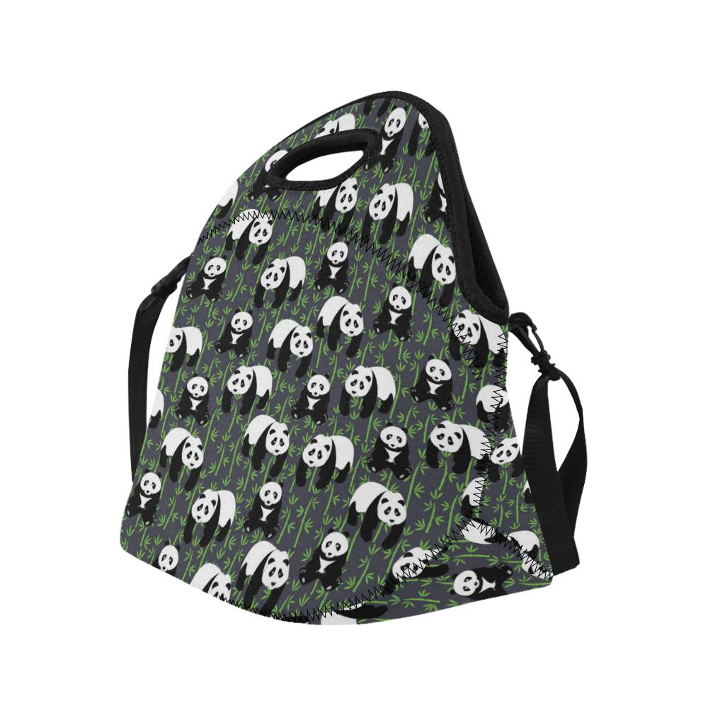 Panda Bear Bamboo Themed Print Neoprene Lunch Bag (Model 1669)(Large)-JTAMIGO.COM