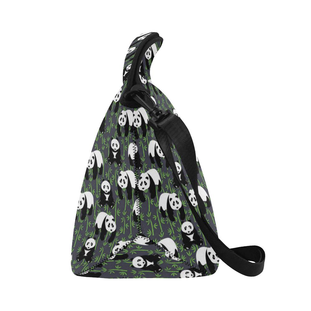 Panda Bear Bamboo Themed Print Neoprene Lunch Bag (Model 1669)(Large)-JTAMIGO.COM