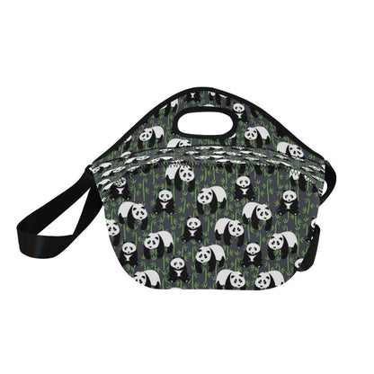 Panda Bear Bamboo Themed Print Neoprene Lunch Bag (Model 1669)(Large)-JTAMIGO.COM
