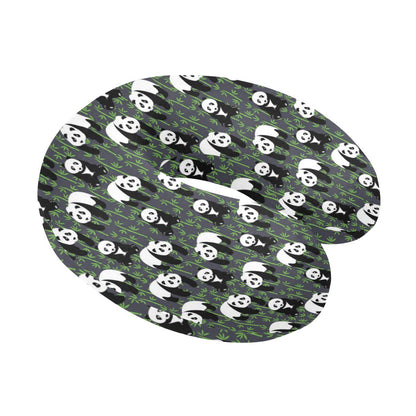 Panda Bear Bamboo Themed Print U-Shaped Travel Neck Pillow-JTAMIGO.COM