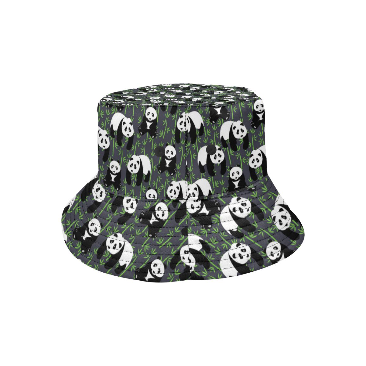 Panda Bear Bamboo Themed Print Unisex Bucket Hat
