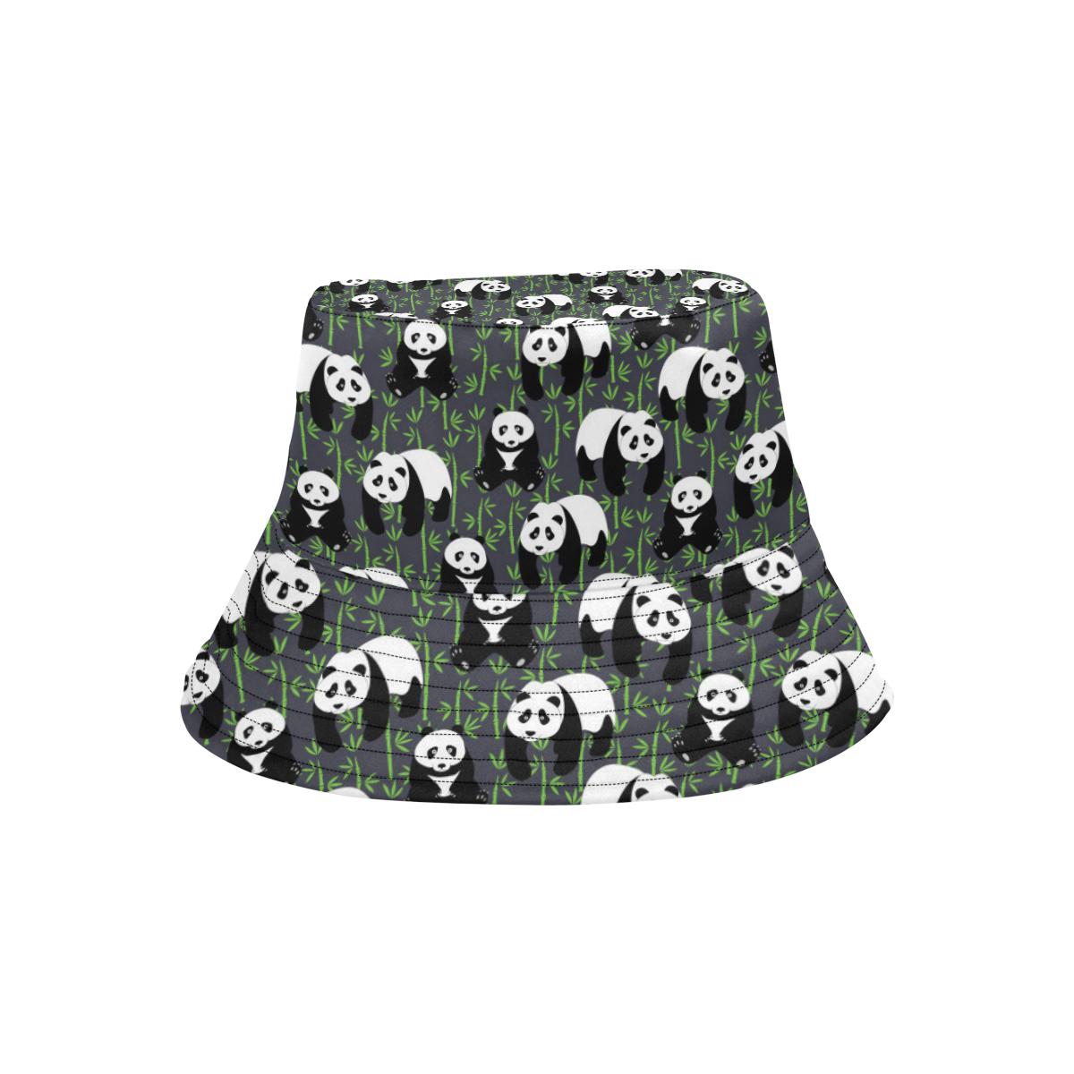 Panda Bear Bamboo Themed Print Unisex Bucket Hat