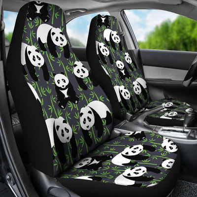 Panda Bear Bamboo Themed Print Universal Fit Car Seat Covers