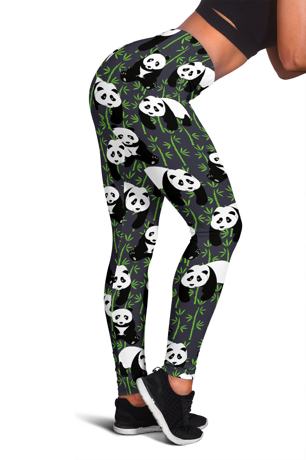 Panda Bear Bamboo Themed Print Women Leggings