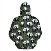 Panda Bear Bamboo Themed Print Zip Up Hoodie