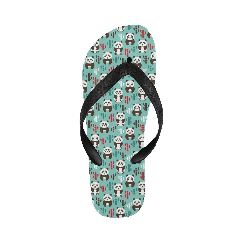 Panda Bear Cute Themed Print Flip Flops-JTAMIGO.COM